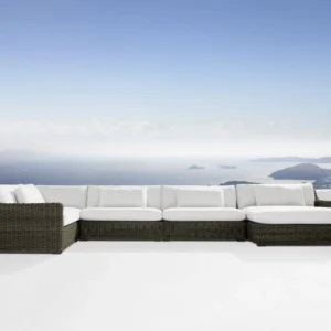 Makeitforme Outdoor Three Piece Sectional in Starboard Snow