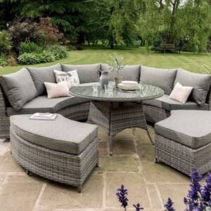 Makeitforme Outdoor Three Piece Sectional in Starboard Snow