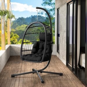 Patio Rattan Wicker Hanging Relax Swing Egg Chair Hammock Chair